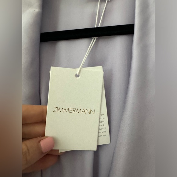 NWT medium / AUS 2 Zimmerman Silk Purple Wrap Dress Midi - Picture 11 of 15